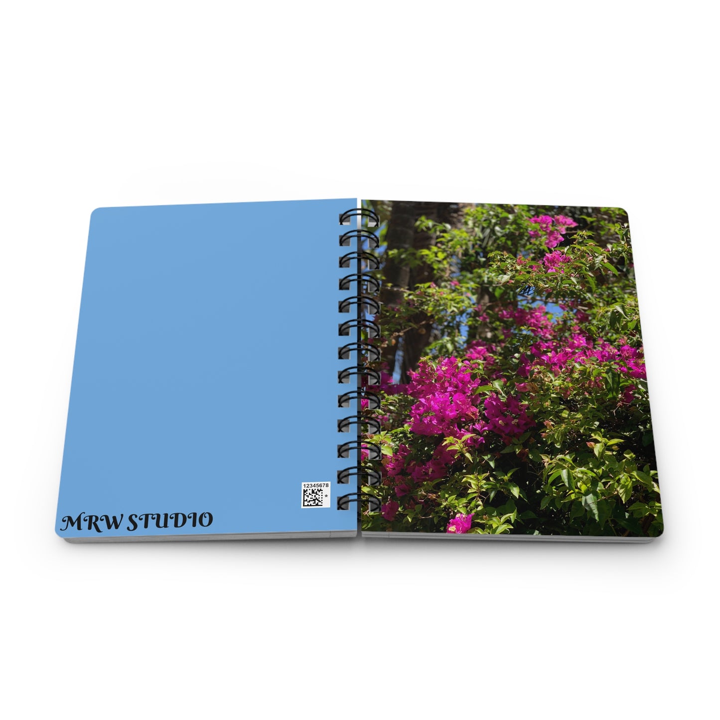 Spiral Bound Floral Journal | Nature-Inspired Notebook, Travel Diary, Gift for Writers, Floral Pattern, Eco-Friendly Stationery