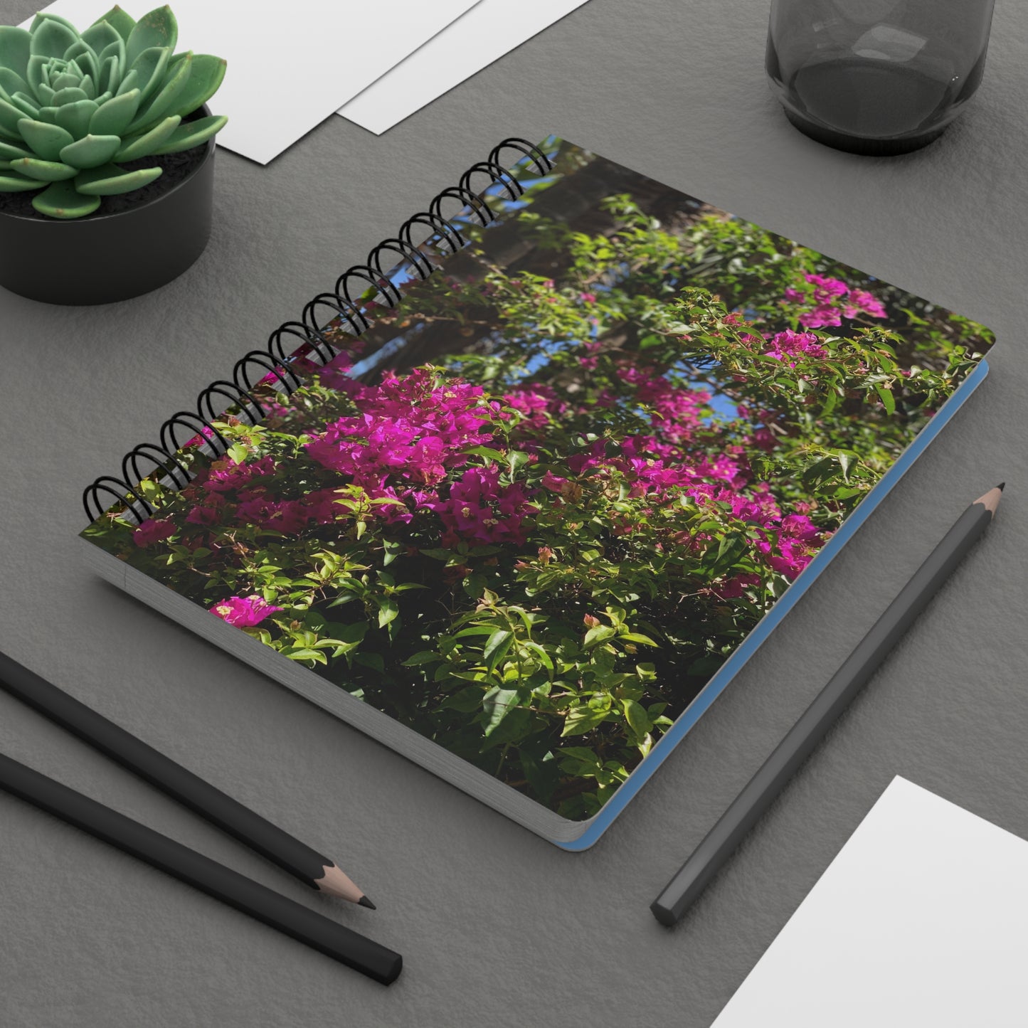 Spiral Bound Floral Journal | Nature-Inspired Notebook, Travel Diary, Gift for Writers, Floral Pattern, Eco-Friendly Stationery