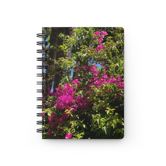 Spiral Bound Floral Journal | Nature-Inspired Notebook, Travel Diary, Gift for Writers, Floral Pattern, Eco-Friendly Stationery