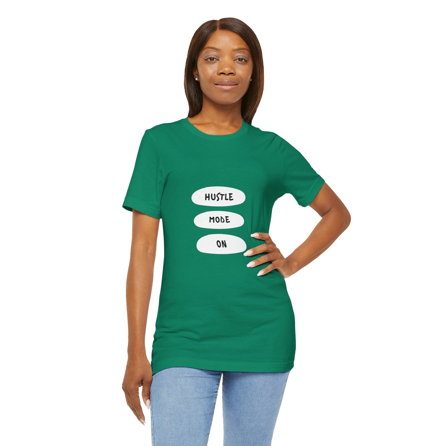 Hustle Mode On T-Shirt, Motivational Tee for Entrepreneurs, Casual Wear, Gifts for Him/Her, Fitness Enthusiasts