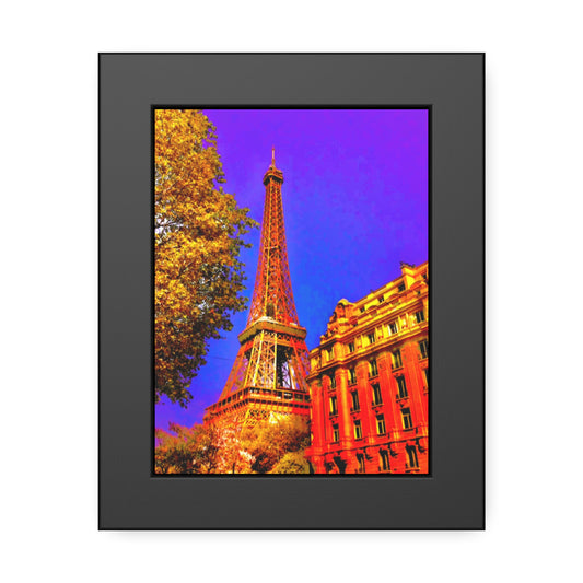 Vibrant Framed Paris Posters, Wall Art Decor, Home Office Decoration, Gift for Travelers, Colorful Eiffel Tower Prints