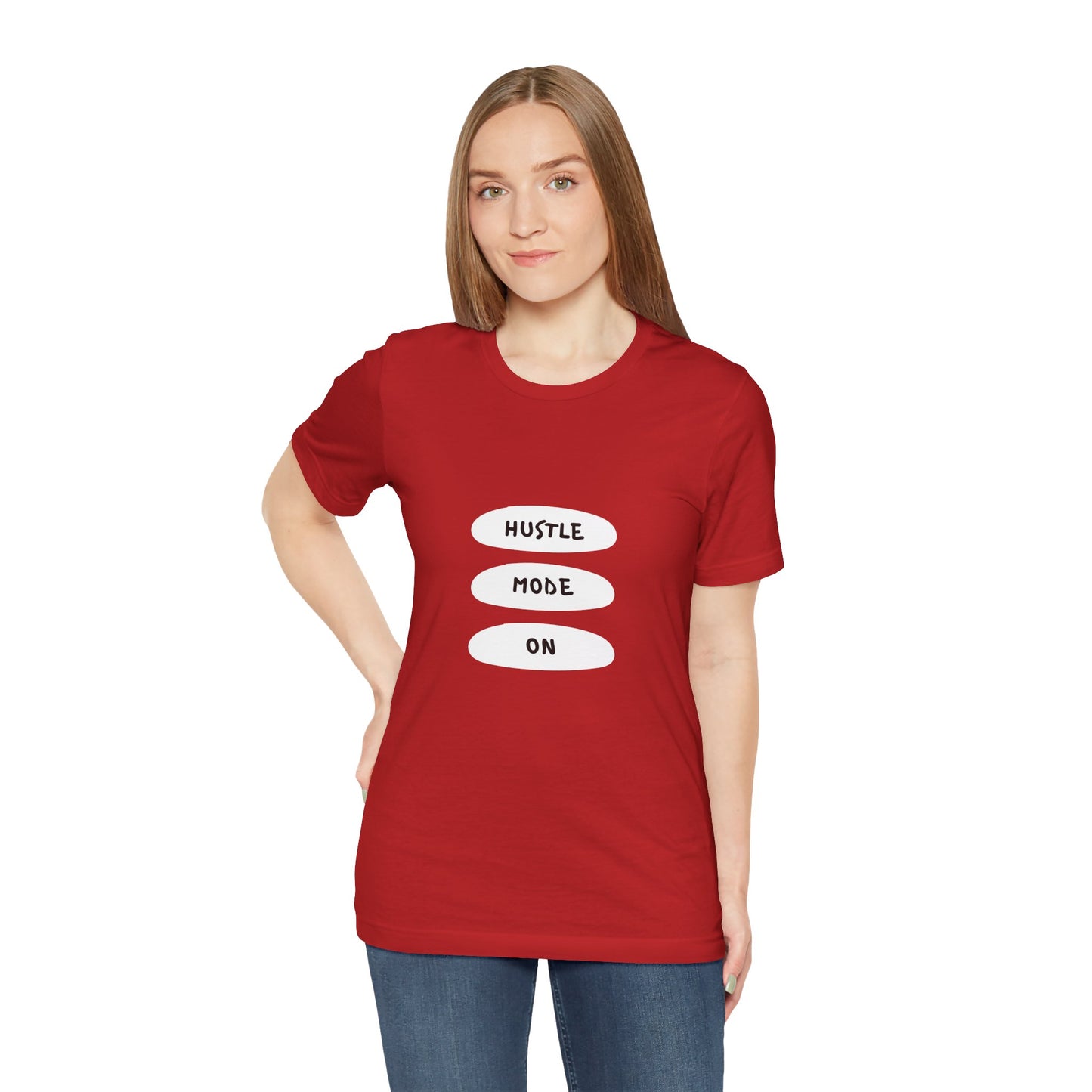 Hustle Mode On T-Shirt, Motivational Tee for Entrepreneurs, Casual Wear, Gifts for Him/Her, Fitness Enthusiasts